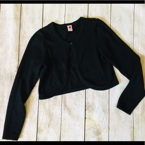 Total girl♠️Black Crop Cardigan sweater Sz: L(14)